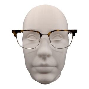 Warby Parker Baird W 1164 Tortoise Silver Browline Eyeglasses 52-19-145